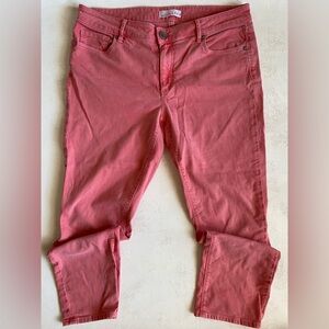 LOFT Crop Jean, Size 10, Coral